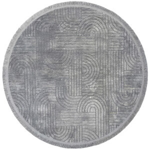 Şönil Sedef Dokuma Halı Gri 100x100 cm - 1