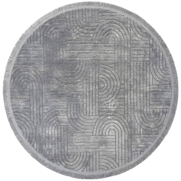 Şönil Sedef Dokuma Halı Gri 100x100 cm - 1