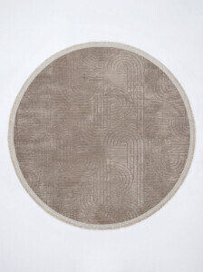 Şönil Sedef Dokuma Halı Vizon 160x160 cm - 1