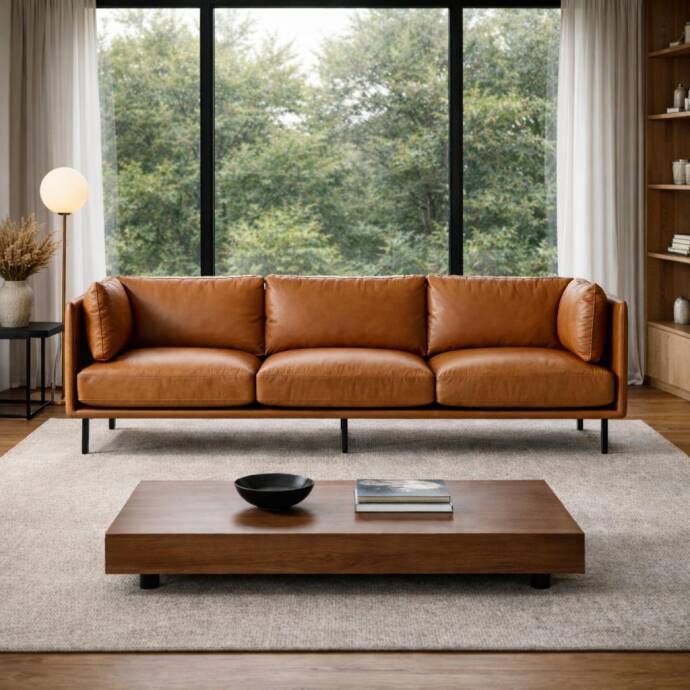 Swell Deri Üçlü Koltuk, - 7