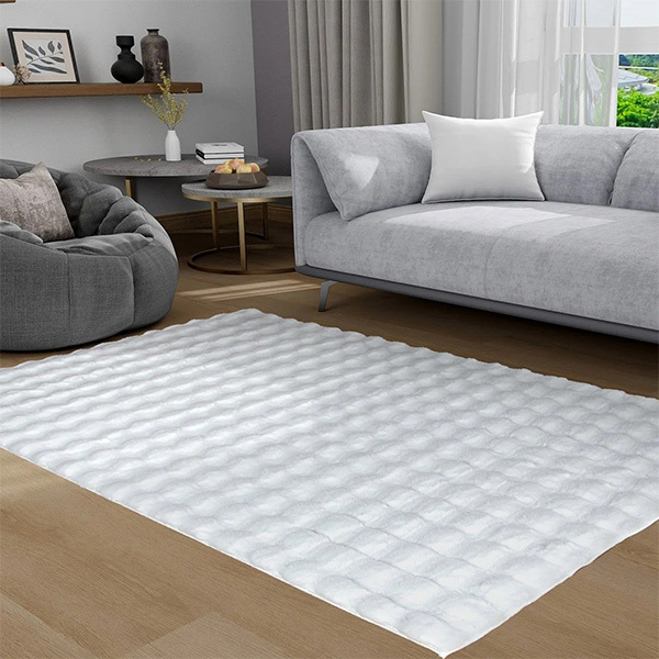 Tavşan Post Halı Düz Beyaz 50x80 cm - 2