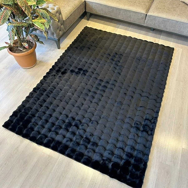 Tavşan Post Halı Düz Siyah80x150 - 2