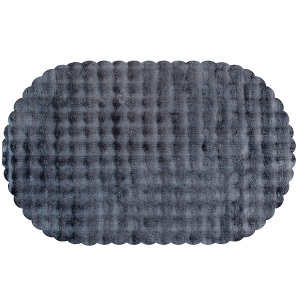 Tavşan Post Halı Oval Antrasit80x300 - TepeHome