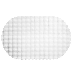 Tavşan Post Halı Oval Beyaz80x300 - TepeHome