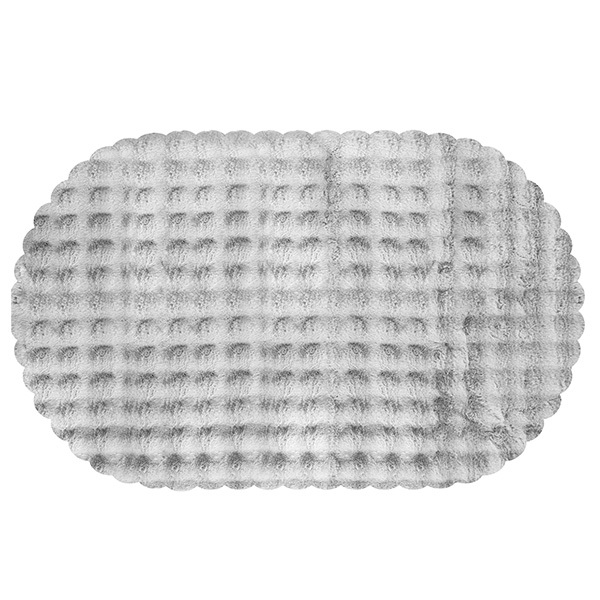 Tavşan Post Halı Oval Gri 80x200 cm