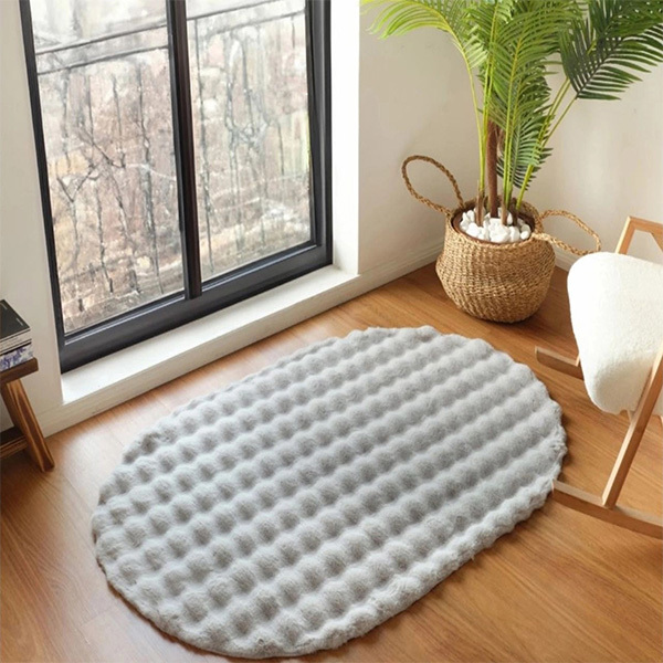 Tavşan Post Halı Oval Gri 80x200 cm - 2