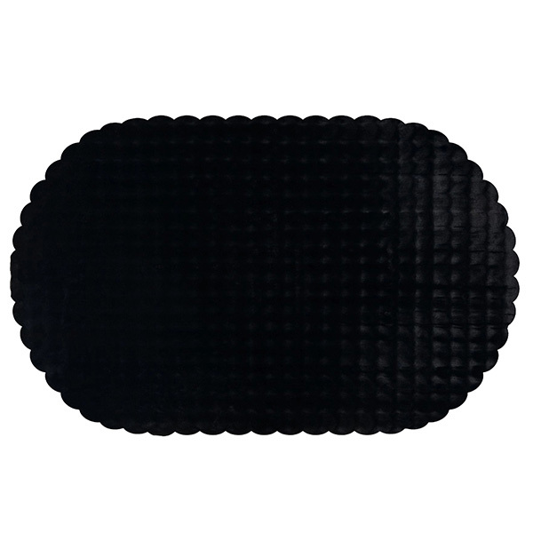 Tavşan Post Halı Oval Siyah 160x250 cm