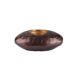 Tealight Çakıl Tutucu Koyu Kahverengi -M - TepeHome (1)