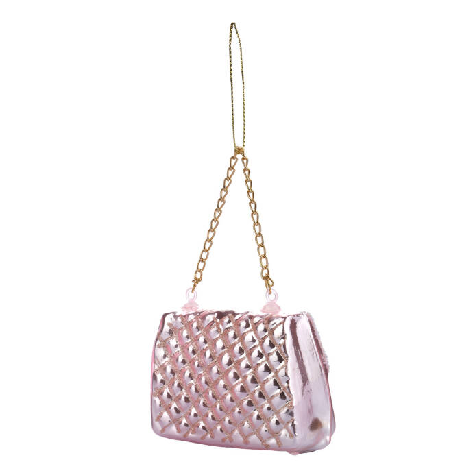 Toz Pembe Çanta Cam Ağaç Süsü - 2