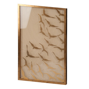 Tpe-13510-1 Altın Varaklı Tablo77X117Cm - 2