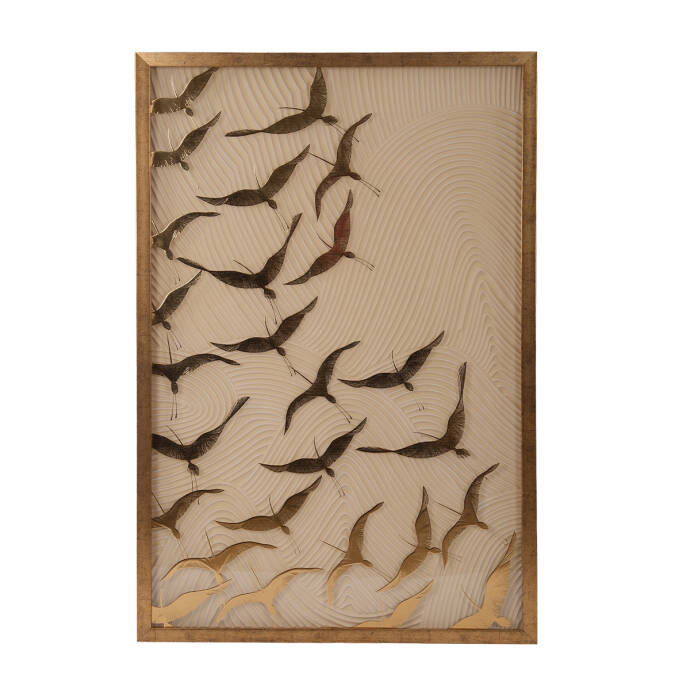 Tpe-13510- Altın Varaklı Tablo77X117 Cm - 2