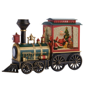 Tren Figürü Noel Baba Premium Kar Küresi - TepeHome