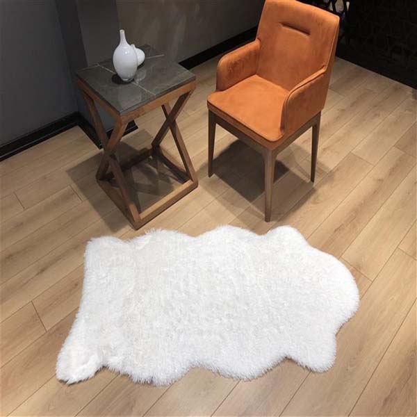 Tüy Dökmez Tavşan Tüyü Halı Beyaz 16