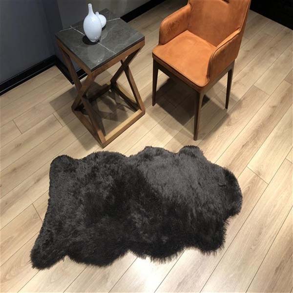 Tüy Dökmez Tavşan Tüyü Halı Siyah 12