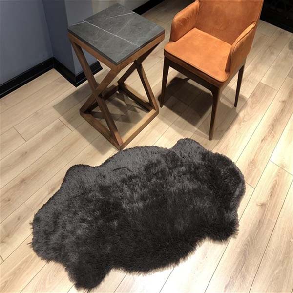 Tüy Dökmez Tavşan Tüyü Halı Siyah 15 - 1