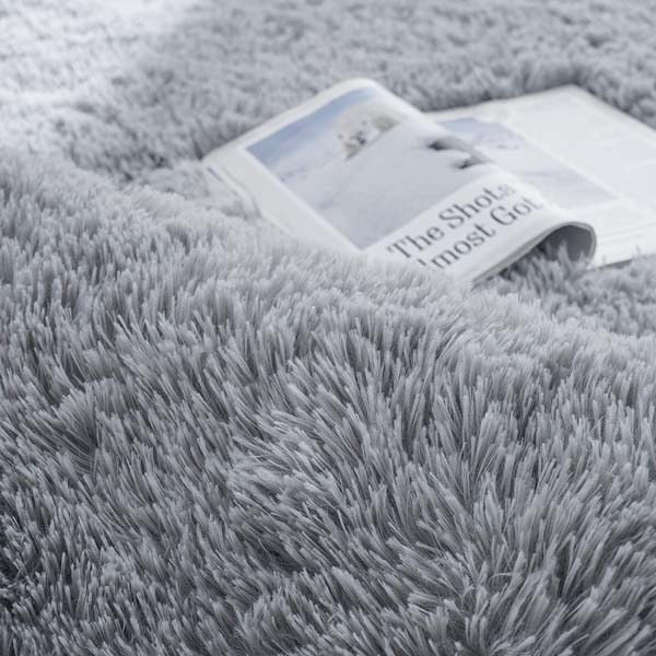 Tüy Dökmez Tavşan Tüyü Post Halı Gri 16 - 2