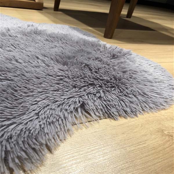 Tüy Dökmez Tavşan Tüyü Post Halı Gri 16 - 4