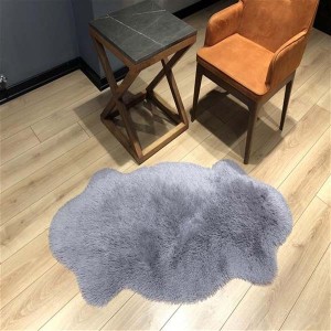 Tüy Dökmez Tavşan Tüyü Post Halı Gri 16 - 5