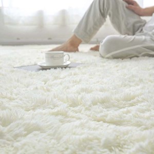 Tüy Dökmez Tavşan Tüyü Post Halı Krem 16 - 2