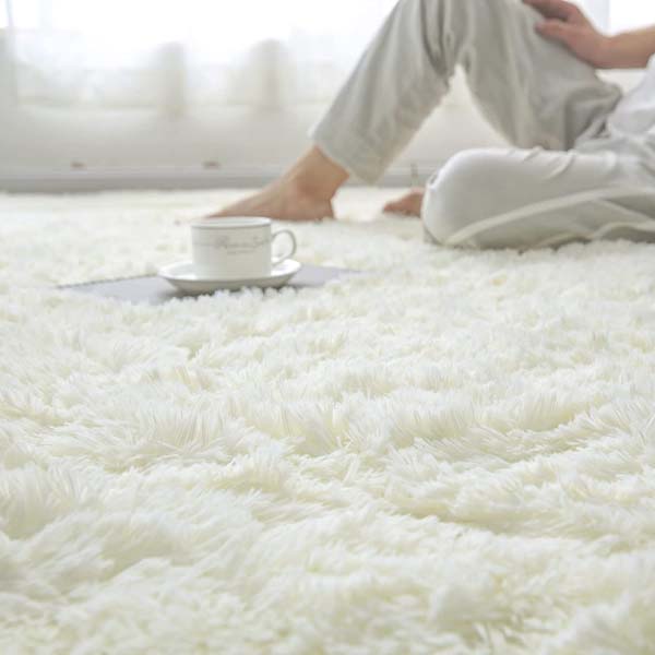 Tüy Dökmez Tavşan Tüyü Post Halı Krem 16 - 2