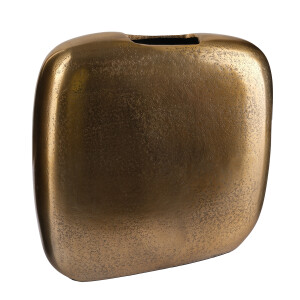 Vazo Alu Kare Disk Antik Gold 27x8x29 - 2