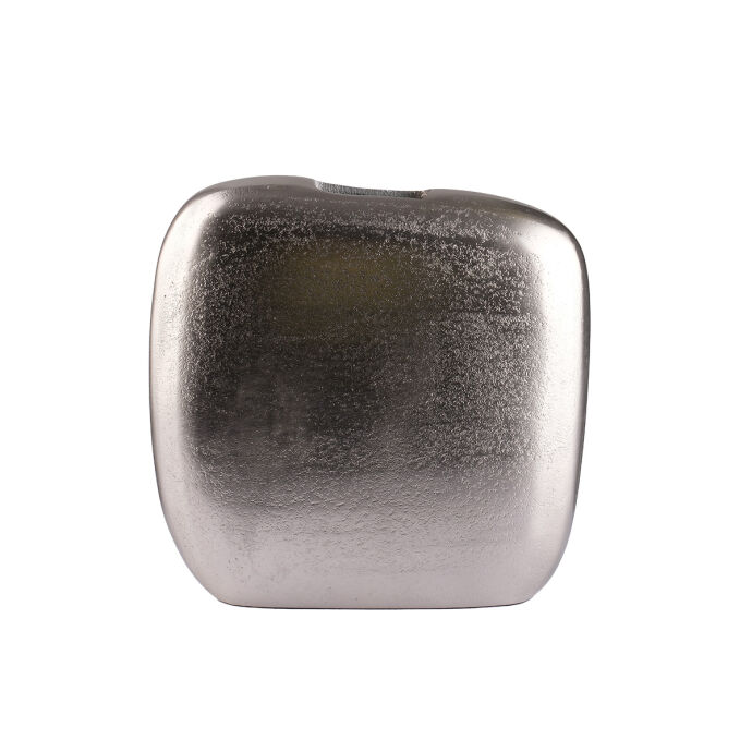 Vazo Alu Kare Disk Antik Silver 25x7x23