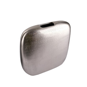 Vazo Alu Kare Disk Antik Silver 25x7x23 - 3