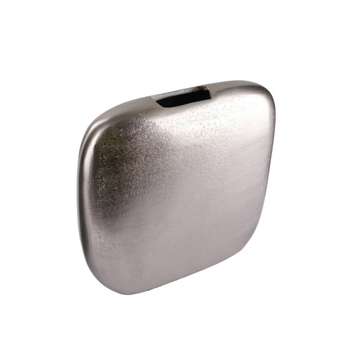 Vazo Alu Kare Disk Antik Silver 25x7x23 - 3