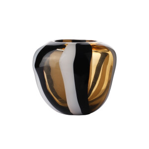 Vazo Cam Renkli Poshe Şeffaf 23X21X19 Cm - TepeHome