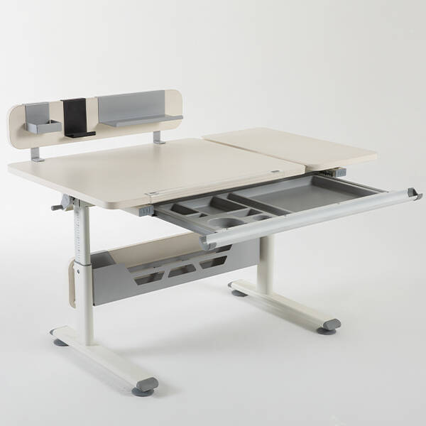Vega Standart Çalışma Masası Ekru- Gri - 3