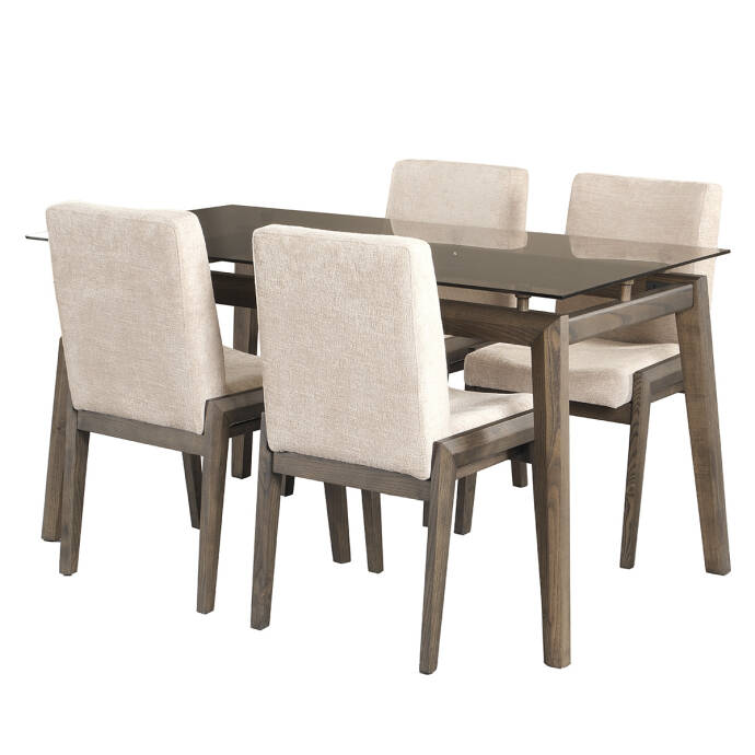 Venedik Camlı Masa 4 Sandalye Takımı - 1