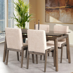 Venedik Camlı Masa 4 Sandalye Takımı - 2