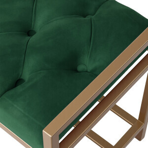 Yeşil Kapitone Geniş Puf - 7