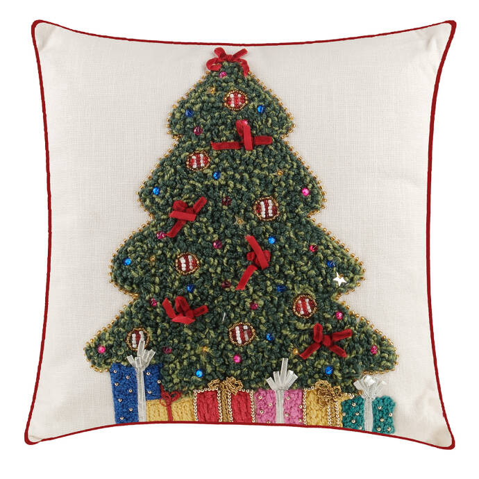 Yılbaşı Çam Ağacı Figürü Kırlent 45X45 - 1