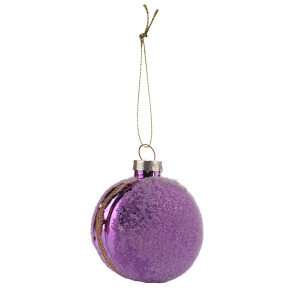 Yumuşak Mor Işıltılı Yılbaşı Ağaç Topu - TepeHome