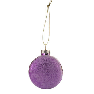 Yumuşak Mor Işıltılı Yılbaşı Ağaç Topu - TepeHome (1)