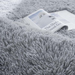 Yuvarlak Tavşan Tüyü Halı Gri 12 - 4