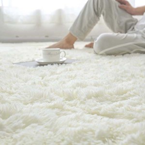 Yuvarlak Tavşan Tüyü Halı Krem 10 - 3