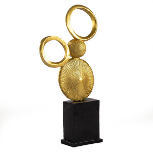 Yuvarlak Toplu Biblo Gold Dekoratif Obje - TepeHome (1)